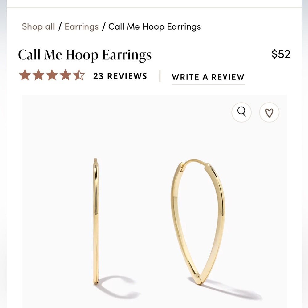 Brand New Uncommon James Hoop Earrings; purchased but never wore.
